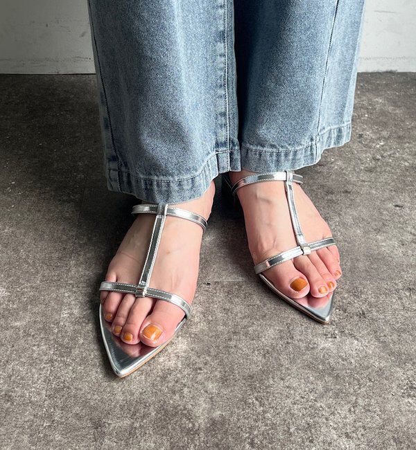  「Tストラップサンダル」|サンダル|