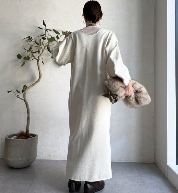  「【前後2WAY】裏起毛袖ボリュームワンピース」|ワンピース|