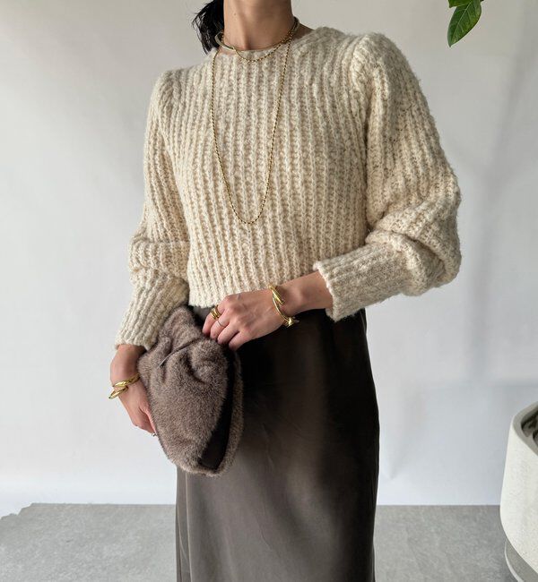  「【前後2WAY】スラブボレロカーデ」|カーディガン|