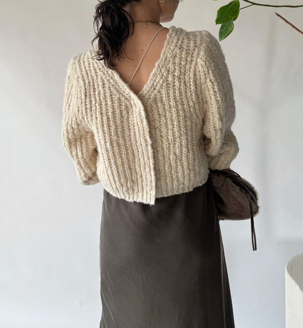  「【前後2WAY】スラブボレロカーデ」|カーディガン|