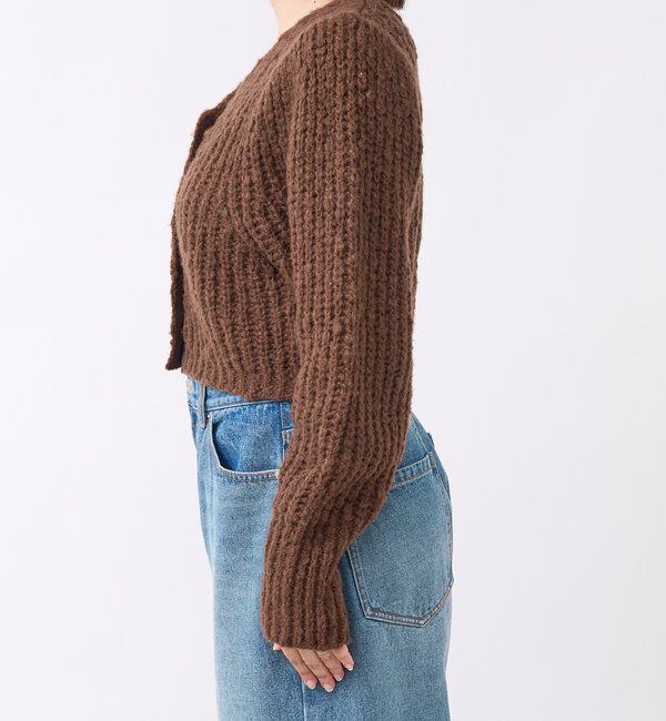  「【前後2WAY】スラブボレロカーデ」|カーディガン|