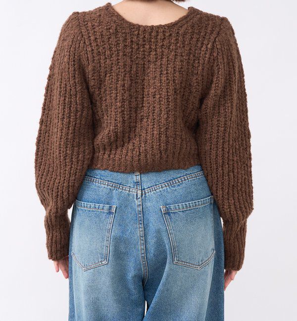  「【前後2WAY】スラブボレロカーデ」|カーディガン|