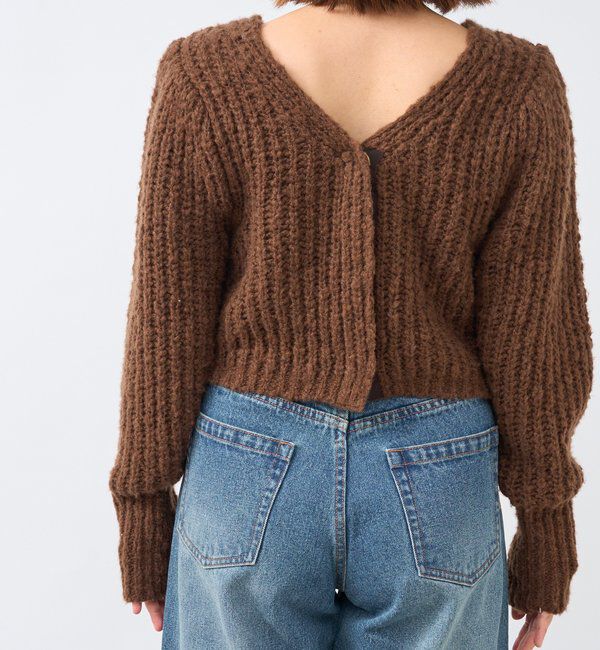  「【前後2WAY】スラブボレロカーデ」|カーディガン|