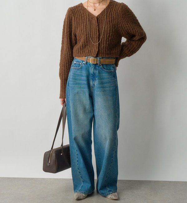  「【前後2WAY】スラブボレロカーデ」|カーディガン|