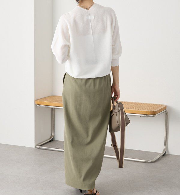  「予約【軽くしなやかな着心地】ライトギマバックボリュームニット」|ニット・セーター|