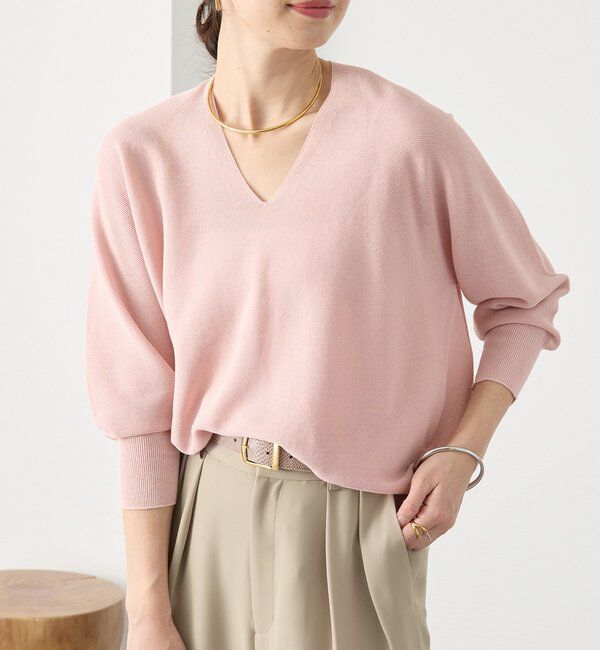  「予約【軽くしなやかな着心地】ライトギマバックボリュームニット」|ニット・セーター|