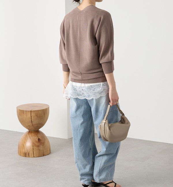  「予約【軽くしなやかな着心地】ライトギマバックボリュームニット」|ニット・セーター|