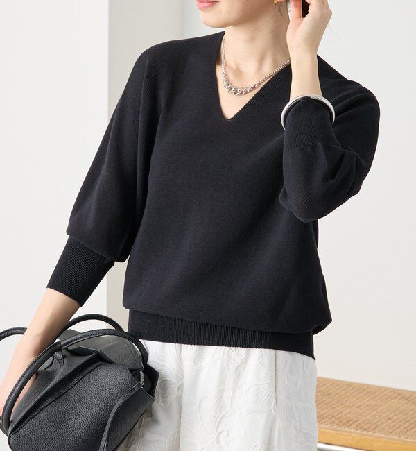  「予約【軽くしなやかな着心地】ライトギマバックボリュームニット」|ニット・セーター|