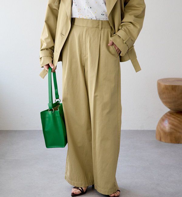  「予約【A・MONN(アモン)】スムースワイドパンツ」|その他|