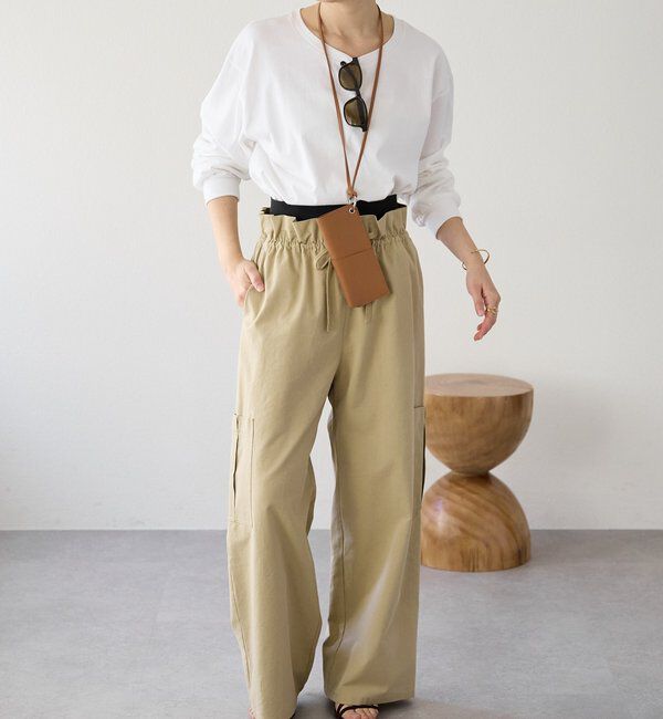  「予約【A・MONN(アモン)】ミリタリーWウエストカーゴパンツ」|チノ|