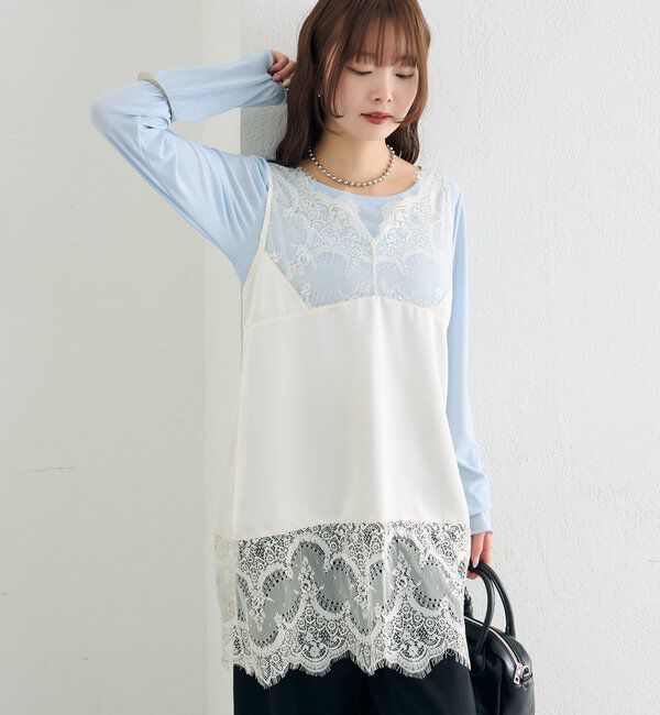 レースサテンキャミソール｜ルミネのファッション通販アイルミネ<i LUMINE>