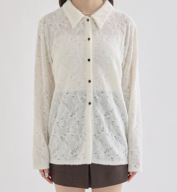  「襟付きシャギーカーディガン」|Tシャツ・カットソー|