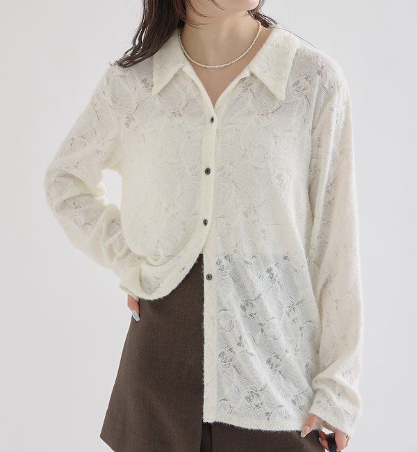  「襟付きシャギーカーディガン」|Tシャツ・カットソー|