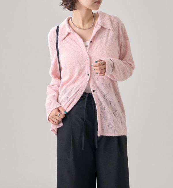  「襟付きシャギーカーディガン」|Tシャツ・カットソー|