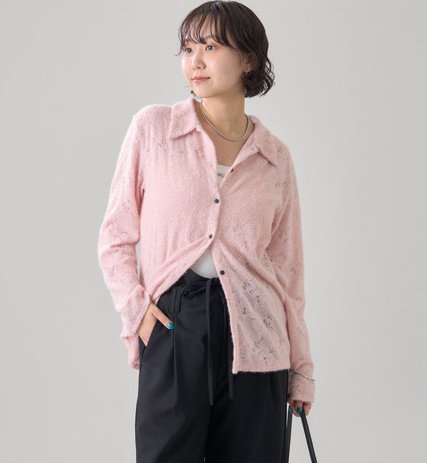  「襟付きシャギーカーディガン」|Tシャツ・カットソー|