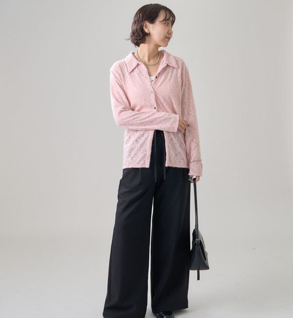  「襟付きシャギーカーディガン」|Tシャツ・カットソー|