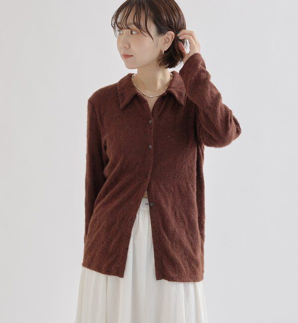  「襟付きシャギーカーディガン」|Tシャツ・カットソー|