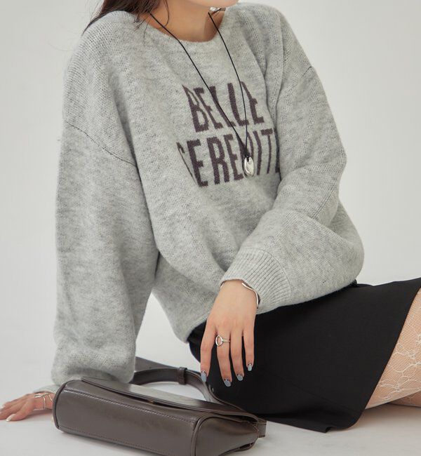  「BIGロゴドロストニット」|ニット・セーター|