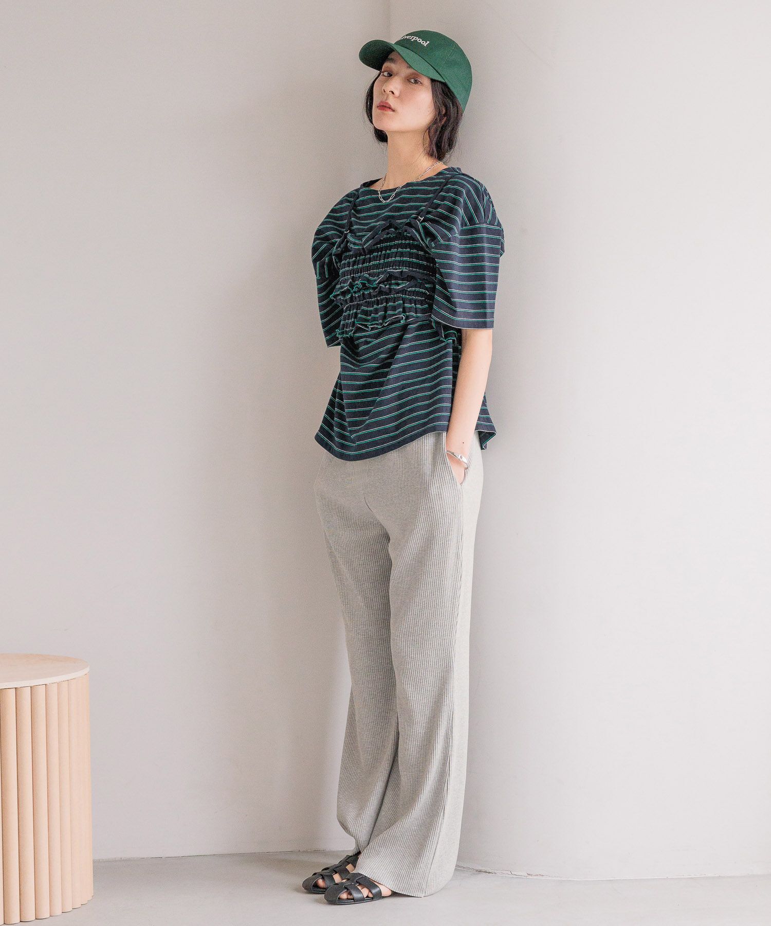 LOWRYS FARM「【セットアイテム】フリルビスチェセットＴＥＥ」|Tシャツ・カットソー|