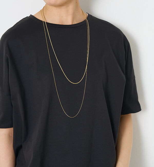 collex「【dignif】【金属アレルギー対応】ダブルチェーンロングネックレス」|ネックレス|ゴールド