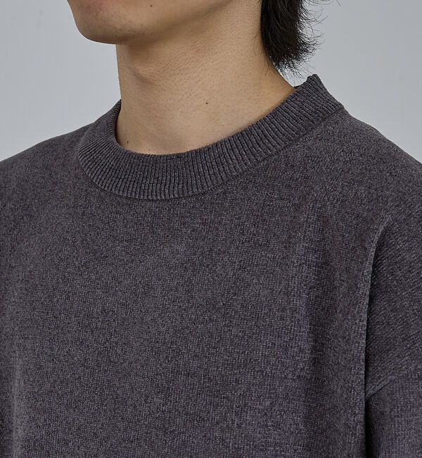 ABAHOUSE「【AH ABAHOUSE】ハイゲージモール クルーネックニット」|ニット・セーター|