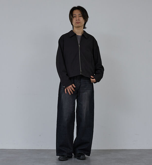 ABAHOUSE「【AH ABAHOUSE】クロップド ダブルジップアップブルゾン」|ブルゾン・スタジャン|