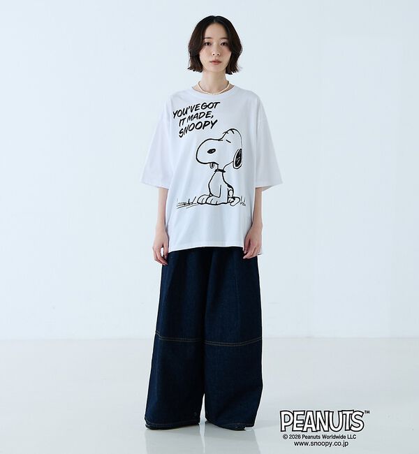 Rouge vif「【JOHNBULL/ジョンブル】PEANUTS プリントTシャツ / スヌーピー」|Tシャツ・カットソー|