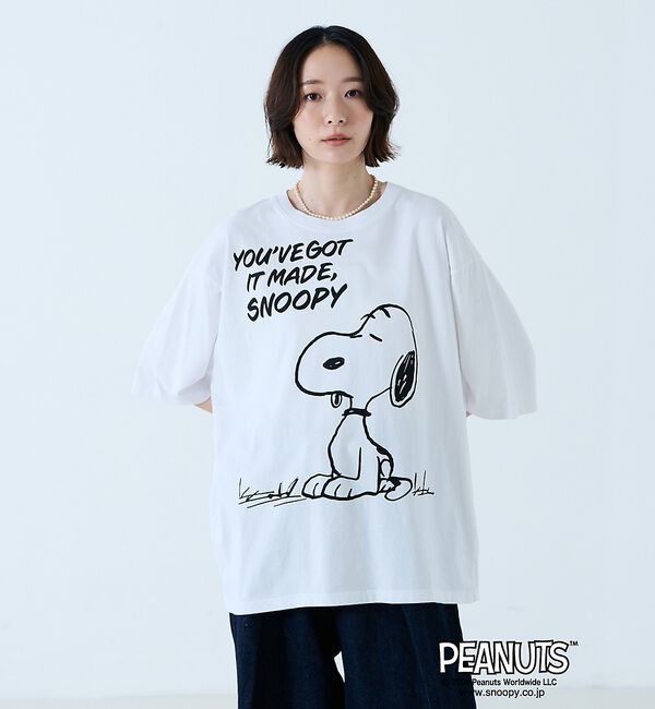 Rouge vif「【JOHNBULL/ジョンブル】PEANUTS プリントTシャツ / スヌーピー」|Tシャツ・カットソー|