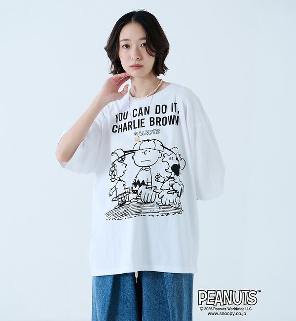 Rouge vif「【JOHNBULL/ジョンブル】PEANUTS プリントTシャツ / スヌーピー」|Tシャツ・カットソー|