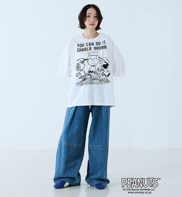 Rouge vif「【JOHNBULL/ジョンブル】PEANUTS プリントTシャツ / スヌーピー」|Tシャツ・カットソー|