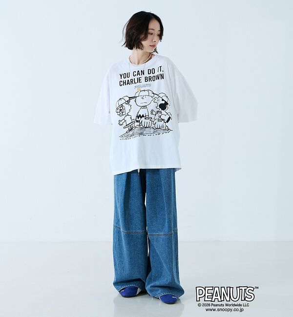 Rouge vif「【JOHNBULL/ジョンブル】PEANUTS プリントTシャツ / スヌーピー」|Tシャツ・カットソー|