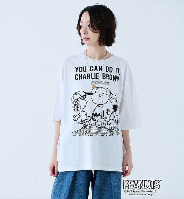 Rouge vif「【JOHNBULL/ジョンブル】PEANUTS プリントTシャツ / スヌーピー」|Tシャツ・カットソー|