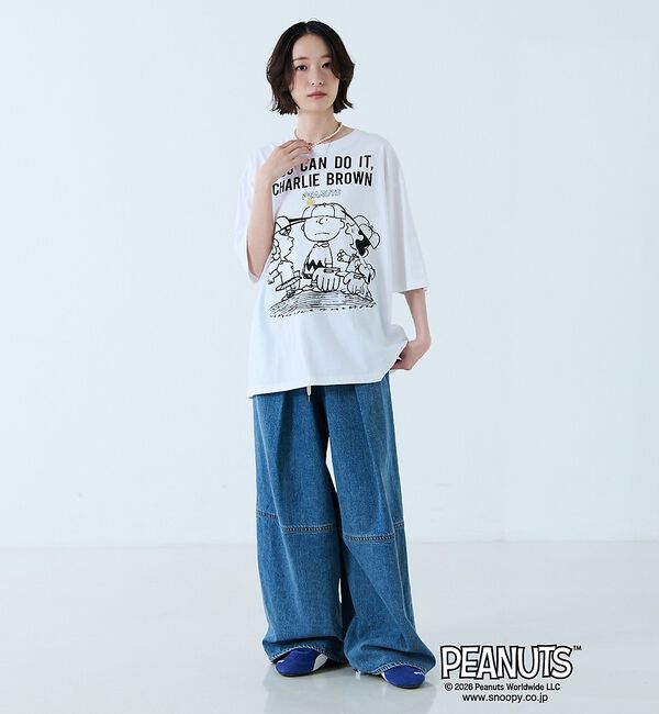 Rouge vif「【JOHNBULL/ジョンブル】PEANUTS プリントTシャツ / スヌーピー」|Tシャツ・カットソー|