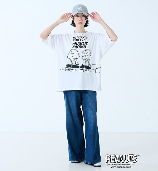 Rouge vif「【JOHNBULL/ジョンブル】PEANUTS プリントTシャツ / スヌーピー」|Tシャツ・カットソー|