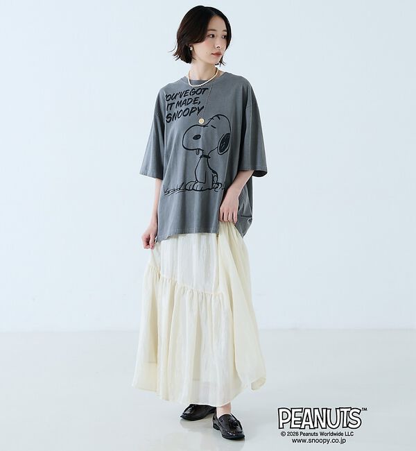 Rouge vif「【JOHNBULL/ジョンブル】PEANUTS プリントTシャツ / スヌーピー」|Tシャツ・カットソー|