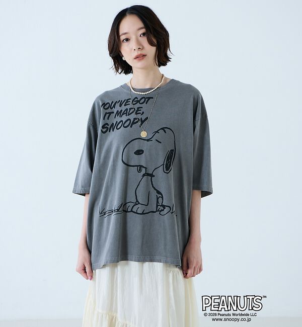 Rouge vif「【JOHNBULL/ジョンブル】PEANUTS プリントTシャツ / スヌーピー」|Tシャツ・カットソー|