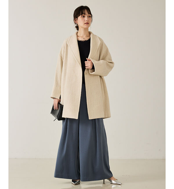 qualite「ピーチサテンフレアーパンツ」|その他|