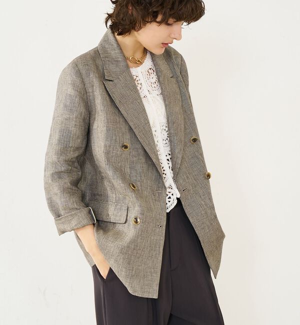 qualite「【前後2WAY仕様】スカラップレース2WAYブラウス【予約】」|ベスト・ジレ|