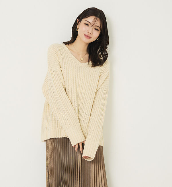 abahouse mavie「ローゲージ2WAYニット」|ニット・セーター|