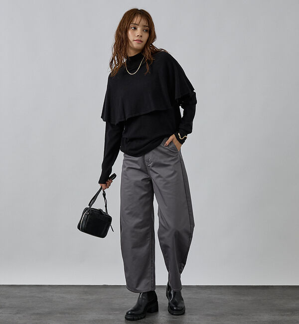 abahouse mavie「ハイネックケーププルオーバー」|ニット・セーター|