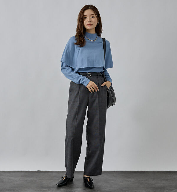 abahouse mavie「ハイネックケーププルオーバー」|ニット・セーター|