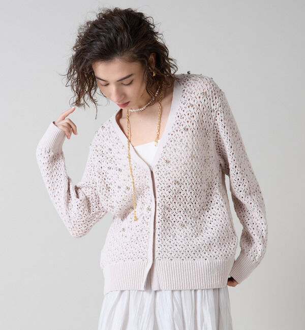 Liesse「パールニットカーディガン」|カーディガン|