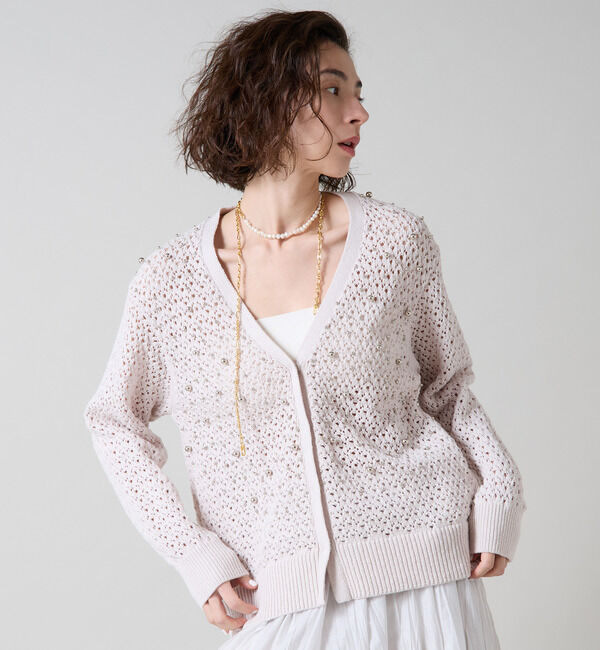 Liesse「パールニットカーディガン」|カーディガン|