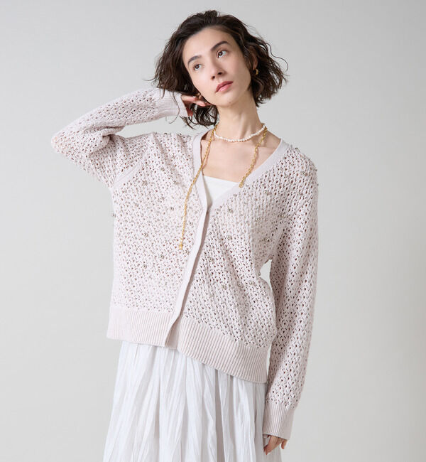 Liesse「パールニットカーディガン」|カーディガン|