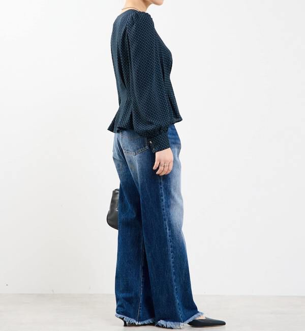 Soffitto「Vネックウエストタックブラウス」|シャツ・ブラウス|