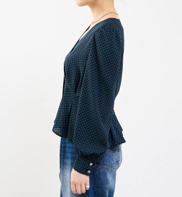 Soffitto「Vネックウエストタックブラウス」|シャツ・ブラウス|