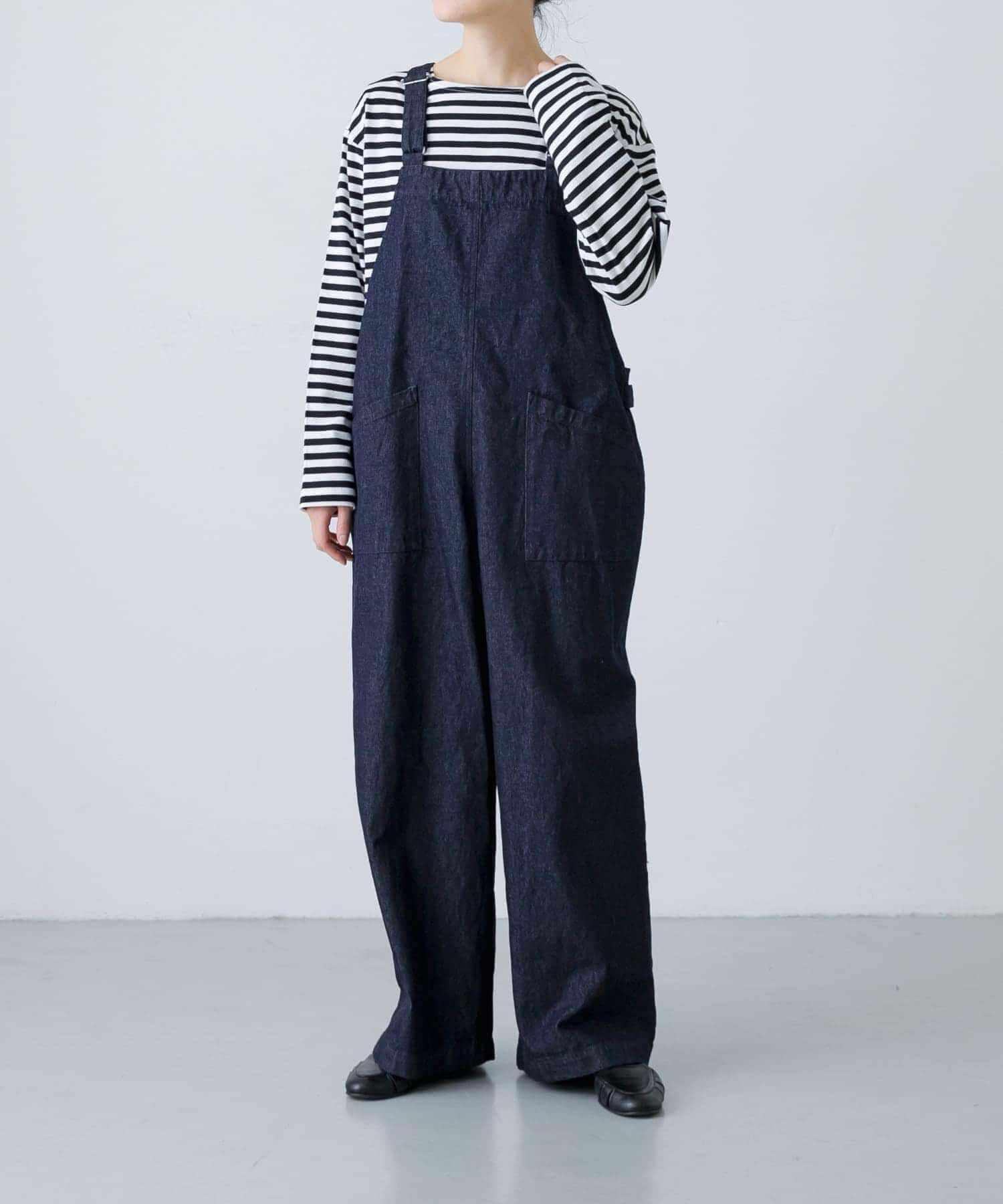 かぐれ「バッククロスサロペット」|スカート|インディゴブルー