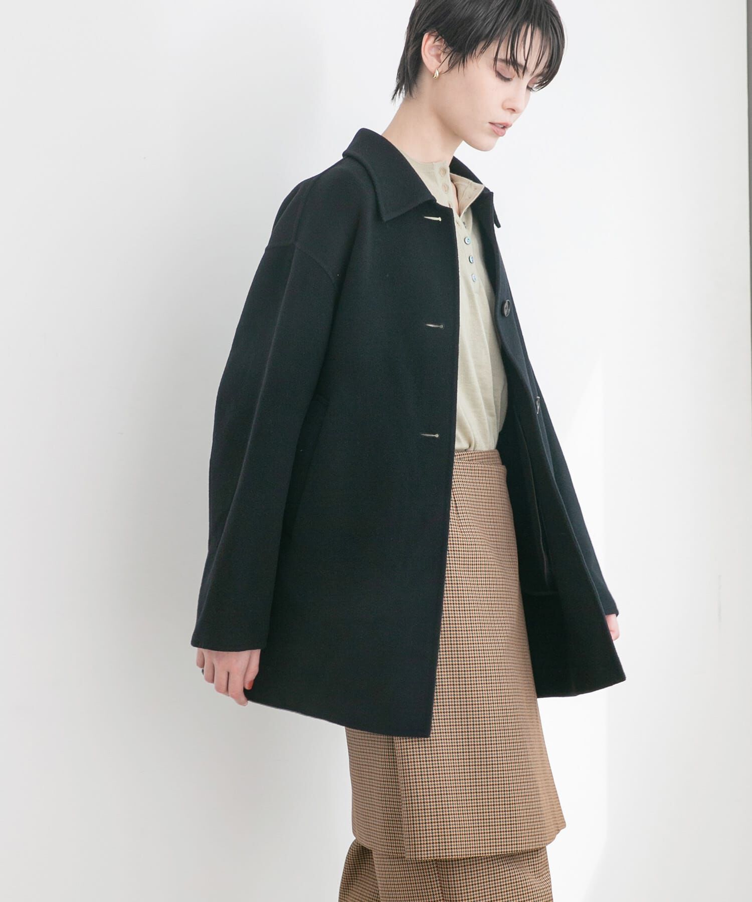 URBAN RESEARCH「スーパー140ステンカラーリバーミドルコート」|ステンカラーコート|