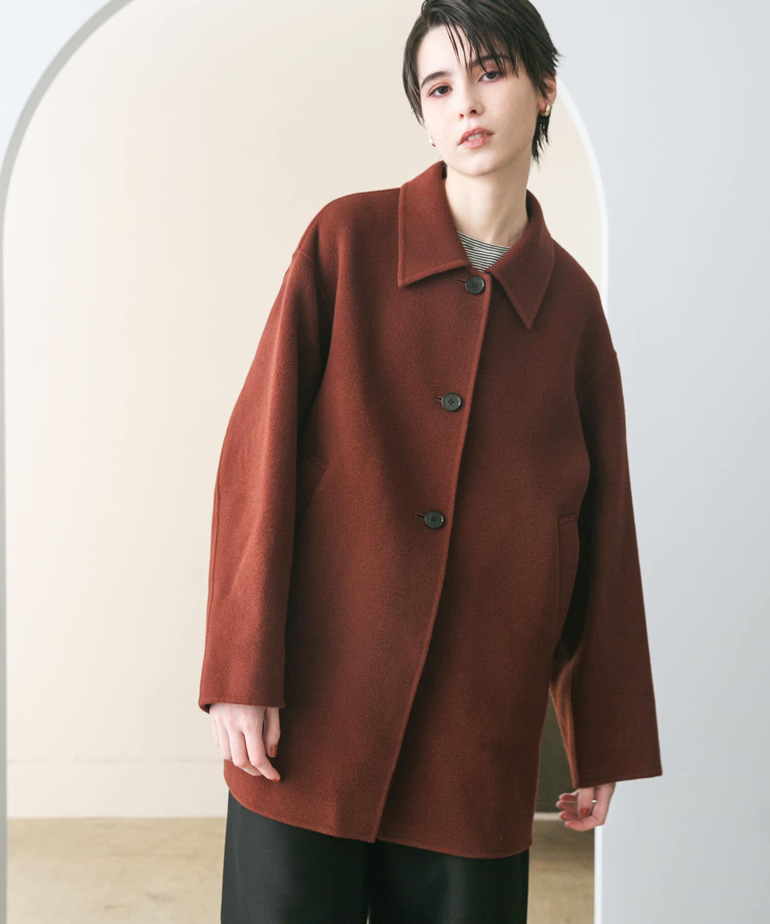 URBAN RESEARCH「スーパー140ステンカラーリバーミドルコート」|ステンカラーコート|