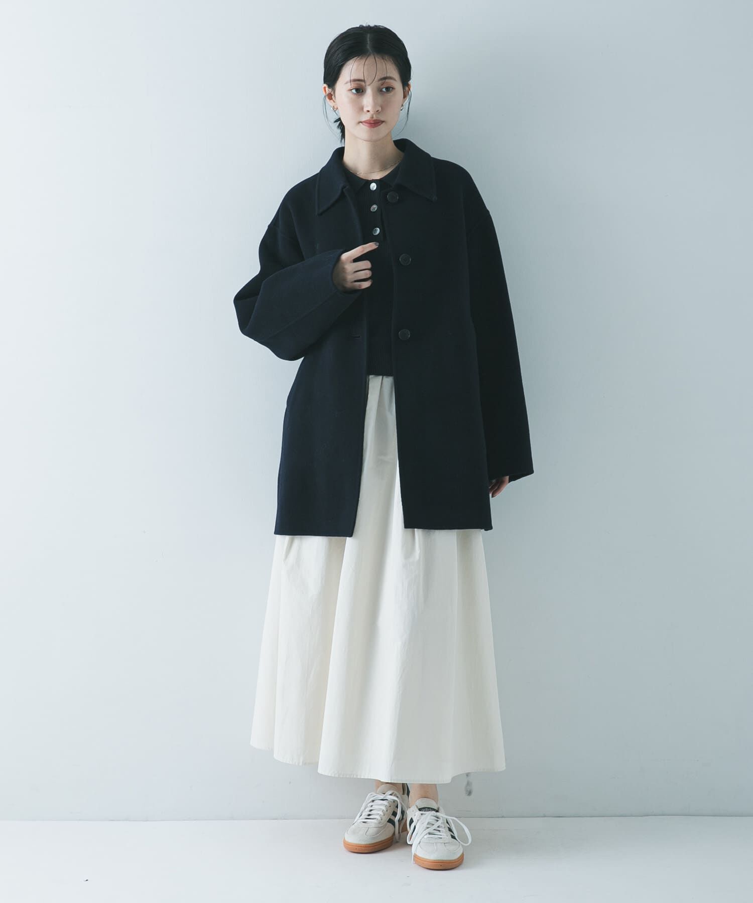 URBAN RESEARCH「スーパー140ステンカラーリバーミドルコート」|ステンカラーコート|